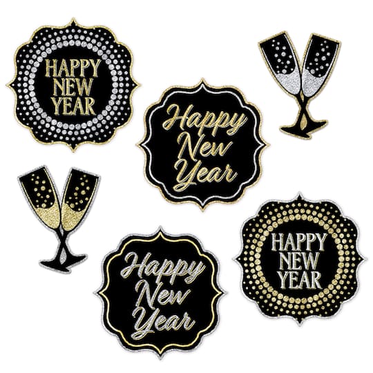 Beistle Happy New Year Cutouts, 2 Packs of 6